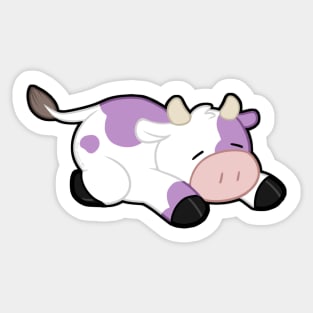 Sleepy Cow - Purple Sticker